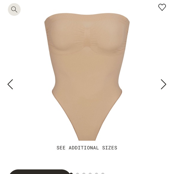 SKIMS SHAPEWEAR SEAMLESS SCULPT STRAPLESS THONG BODYSUIT BEIGE S - Picture 5 of 5